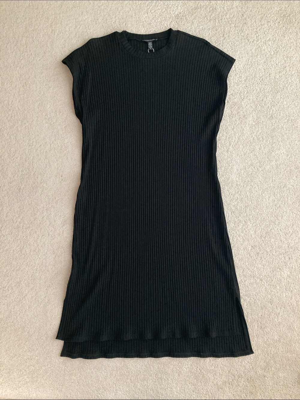 Eileen Fisher textured stretch rib round neck dress